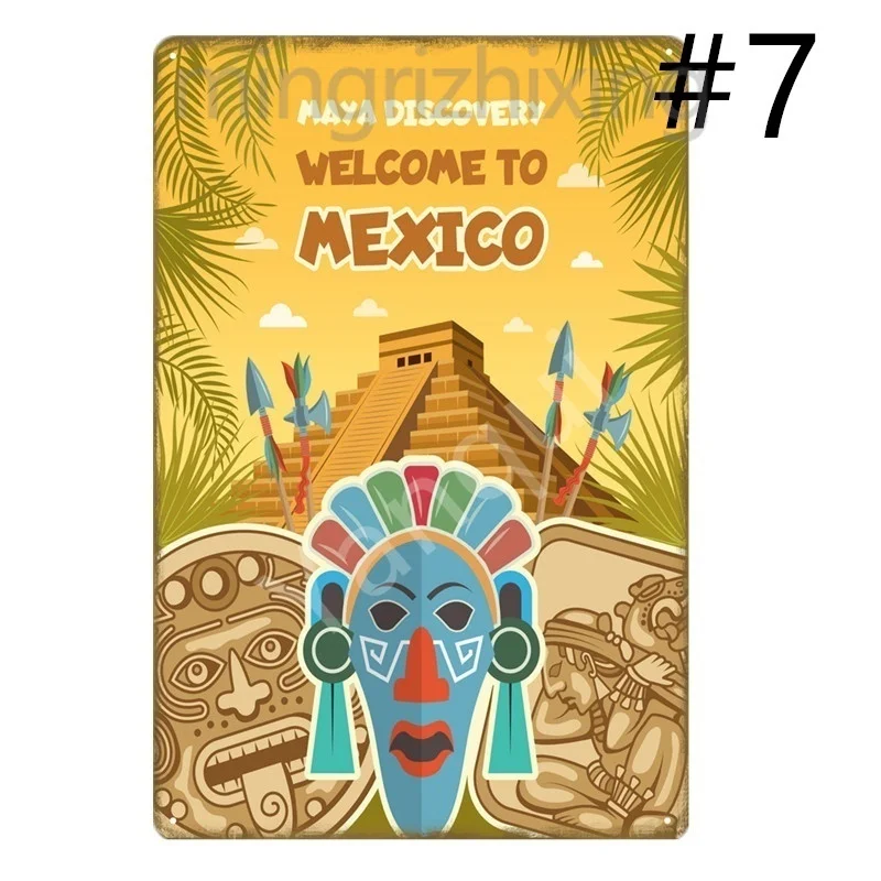 Добро пожаловать в Мехико флаг металлическая жестяная вывеска Feliz Cinco De Mayo Viva Плакат Бар Паб Клуб домашний декор винтажные наклейки на стену