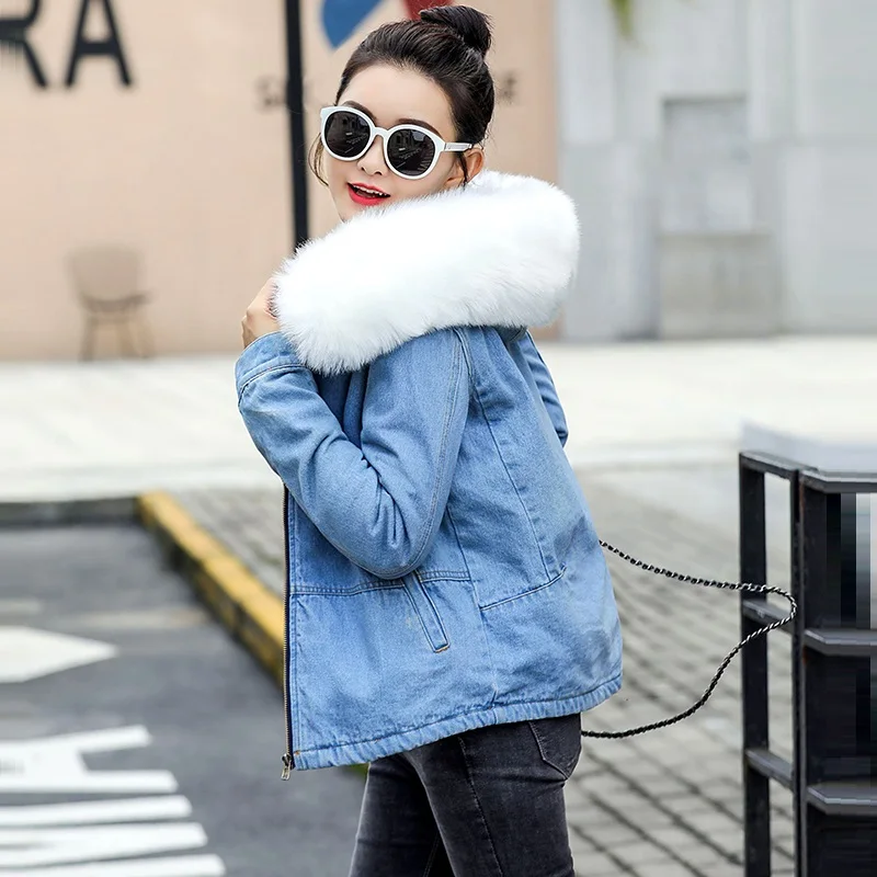 denim jacket with lambswool