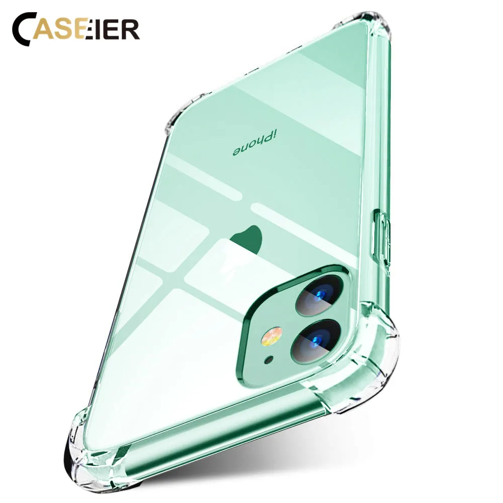 

CASEIER Phone Case For iPhone 11 11 Pro Max Clear 6.1/5.8/6.5 inch Ultra Slim HD Transparent Shockproof Protective Cases Funda