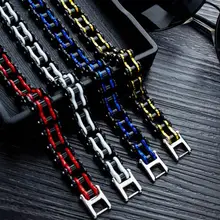 54 г Вес из нержавеющей стали модный браслет для мотоцикла с цепочкой женские мужские браслеты для мальчиков цвет выбрать 11 мм 8,66 ''N 1029