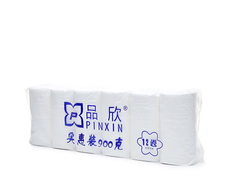 Pin xin 900 г белый ролик, бумага,, объемные пакеты, паутина, материнский и детский туалет, 12 рулонов туалетной бумаги, Fami