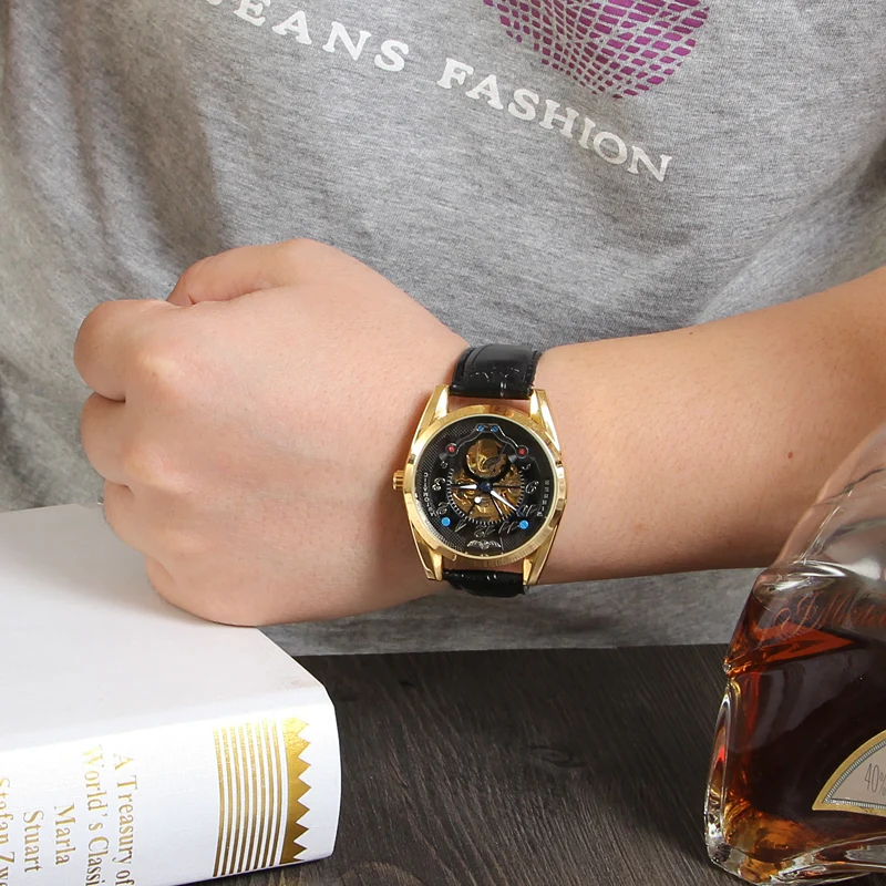 Custom-Roman-Numerals-Watch-Skeleton-Auto-Hand (4)