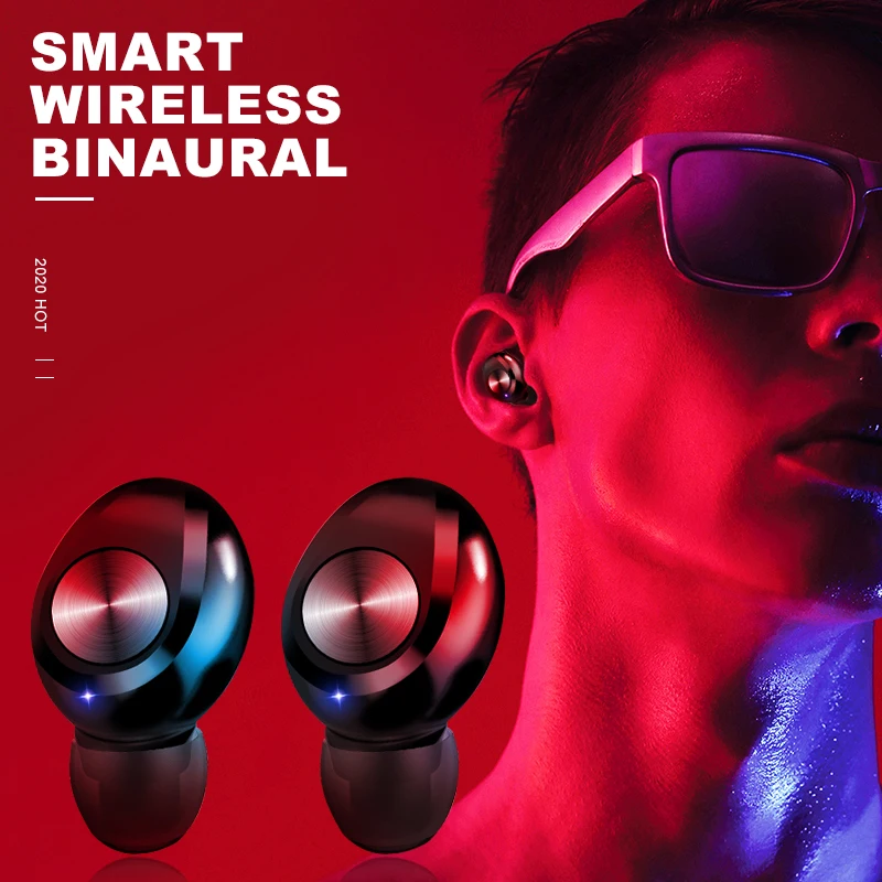 F9 TWS Wireless Bluetooth Earphone Touch Control 9D Stereo HIFI Headset With mic Sport Earphones Waterproof Earbuds LED display