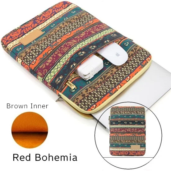 Новейший бренд Kinmac сумка для ноутбука 1", 14", 14,", 15", 15,6 дюймов, чехол для MacBook Air Pro 13,3, 15,", Прямая поставка - Цвет: Red Bohemia