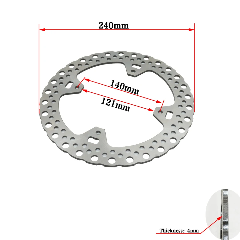Мотоцикл задний тормозной диск ротор передний Ротор Тормозной диск 240 мм для CR125 CR250 2002-2008 CRF250 CRF450 2002
