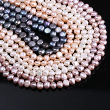 

100% Natural Freeform Freshwater Cultured Pearls Beads DIY Beads for Jewelry Making DIY Strand 13 Inches Size 7mm-8mm