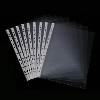 

20PCS A4 Size Multipurpose 11-Hole Loose Leaf Clear PVC Sheet Page Protectors for Documents Files Paper