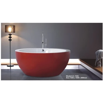 

Hotsale big red color round bowel design bathtubs with high quality