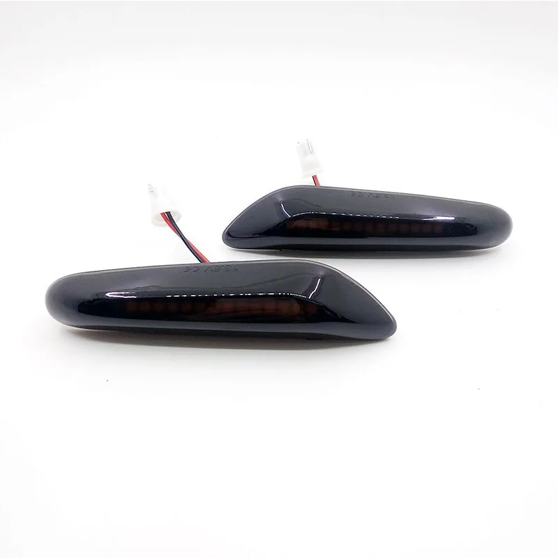 

2x Dark Smoke Lens Sequential Flashing LED Turn Signal Side Marker Amber Light For BMW E90 E91 E92 E60 E87 E82 E46