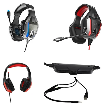 

Gaming headset with microphone Professional Noise Cancelling LED light for PC,PS4,loptop wire headphone earphone
