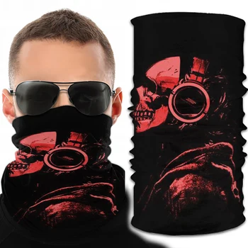 

Summer hot style 3D skeleton head sunscreen with various scarves PM2.5 filtration and dustproof sports head scarf for adult mask