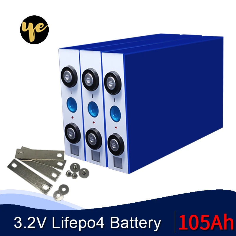 8 шт. 3.2в lifepo4 батарея 105ач не 100ач литиевая большой емкости for12V 24 В Солнечная