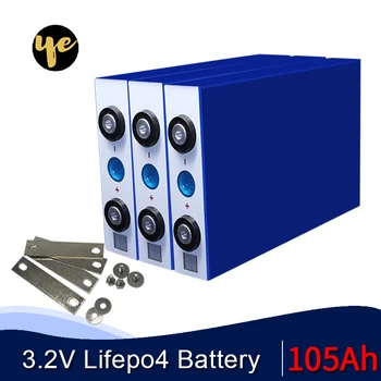 

8pcs 3.2v lifepo4 battery 105ah not 100Ah 105Ah lithium battery large capacity for12V 24V solar energy storage RV TAX FREE