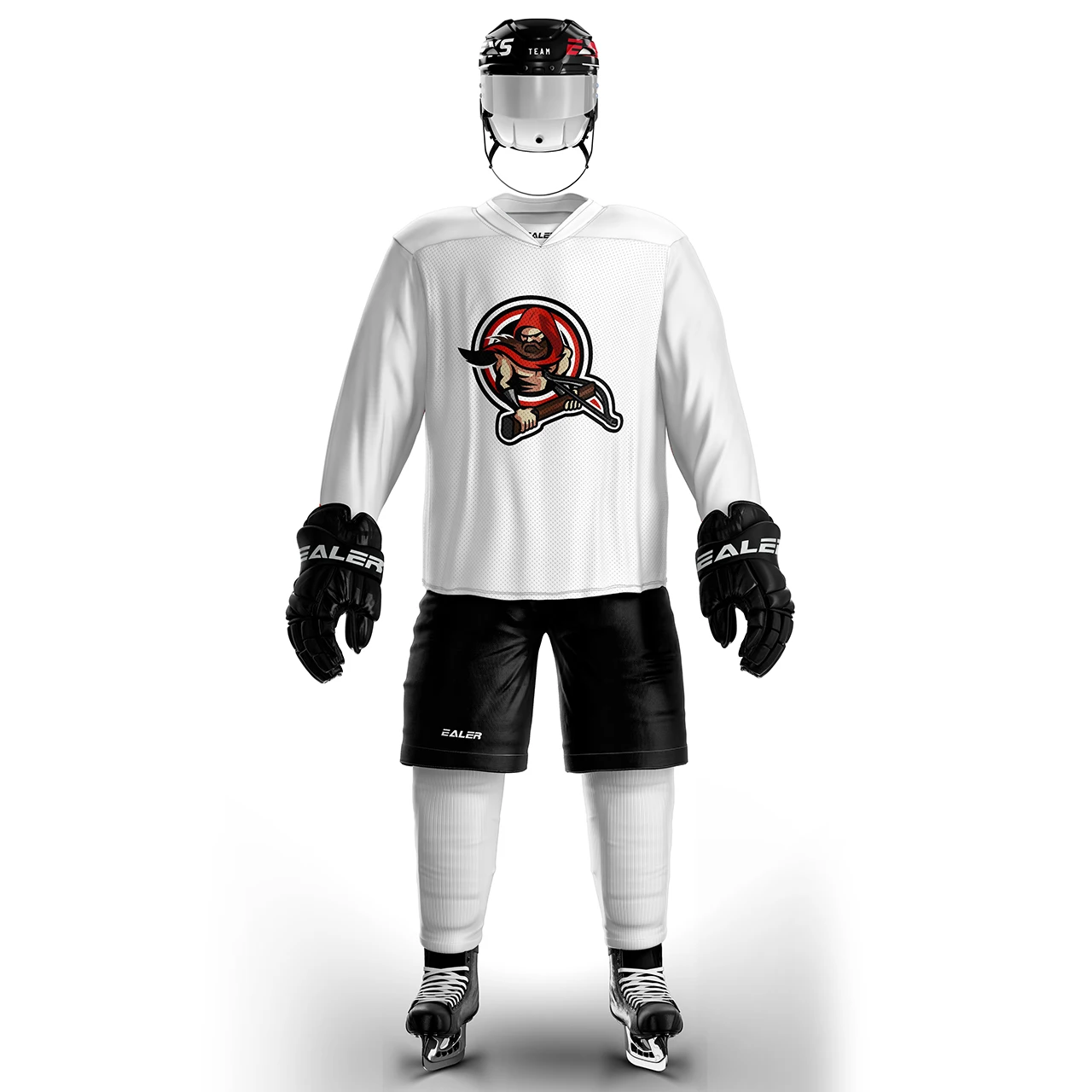 H80 series high quality light and thin breathable white personalized ice hockey practice jersey