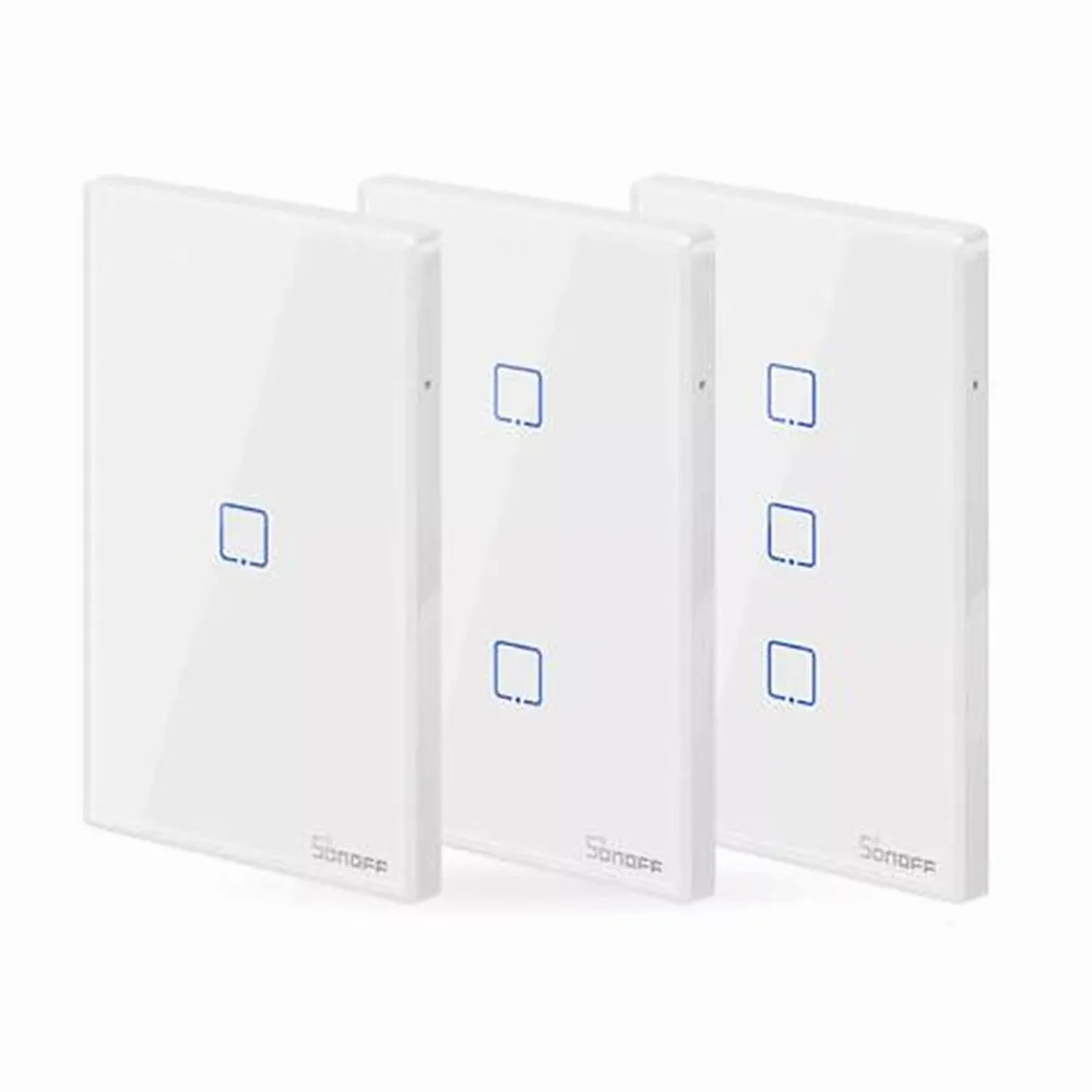 Умный настенный сенсорный светильник 1 3 Gang 90 в 250 600 Вт Wi Fi и RF 86 канала для SONOFF