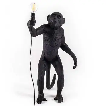 

Nordic Floor Lamp Resin Monkey Lamp LED Floor Lamps for Living Room E27 Hemp Rope Loft Floor Light Standing Lamp Indoor Lighting