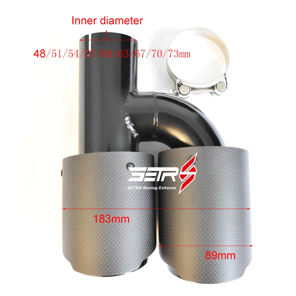 SPDZ1 Carbon Series Performance Muffler – 3” Inlet / 4.5” Tip