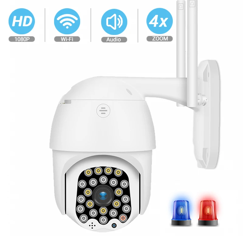 Besder 1080P PTZ аудио WiFi IP камера 4x Zoom автоматическое отслеживание 23 IR светодиодный наружный облачный накопитель Обнаружение движения CCTV наблюдения