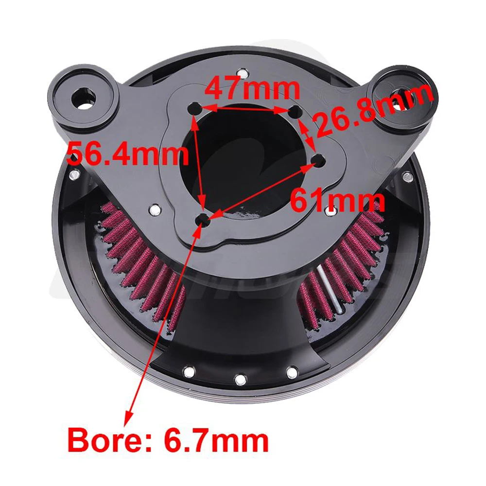 OUMURS Motorcycle Air Intake Cleaner Filter CNC For Harley Road King FLHR Street Glide FLHX 1997-2007 Softail 1993-2013