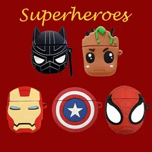 Дизайнерский чехол V для airpods superheros, Силиконовая защита, милый чехол airpod для apple, bluetooth, чехол для наушников, чехол s 3D