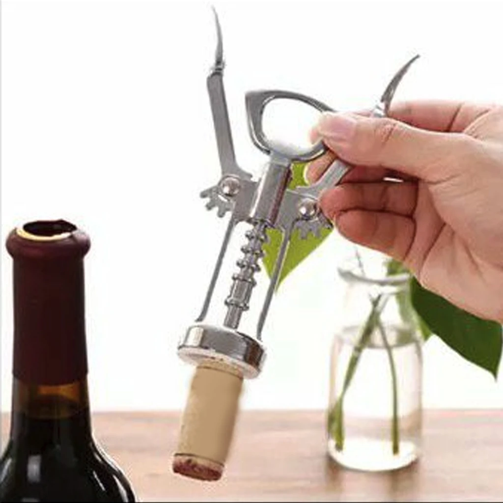 Stainless Steel All In One Wine Opener High End Multifunction Wine Corkscrew Bottle Beer Cap Opener 3