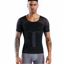 Maoxzon мужские Шейперы для тела, сетчатые топы для фитнеса, эластичные облегающие Шейперы, Майки Abdo, мужское нижнее белье для похудения, корсет