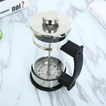 

350ml Stainless Steel Glass Teapot Cafetiere French Coffee Tea Percolator Filter Press Plunger Manual Coffee Espresso Maker Pot