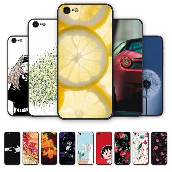 

For iPhone 7 8 silicone soft tpu coque flower For iPhone 7 8 Phone cases Soft Silicone Fashion Phone cover map