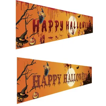 

Outdoor Halloween Banner Pull Flag Decorations Celebrate Foldable Hanging Decor X4YE