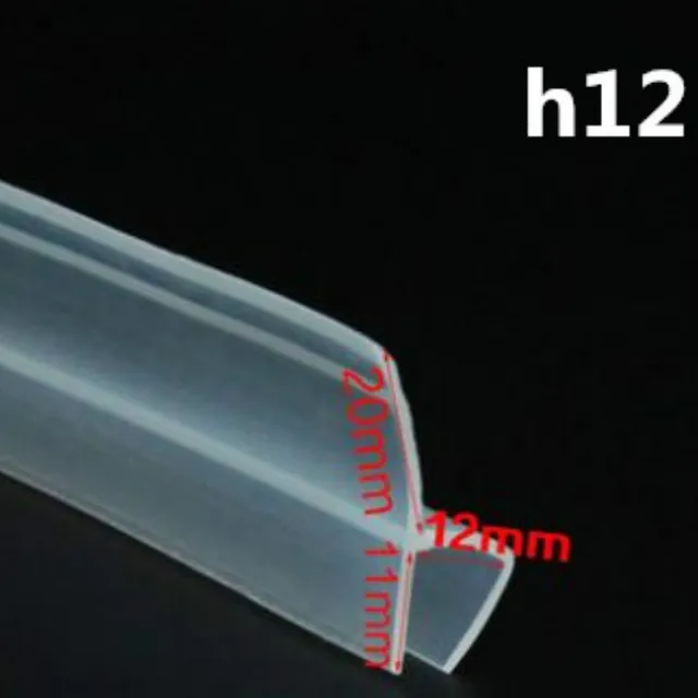 2 Méter/Tétel Kiszélesedett F/H Alakú Szilikon Gumi Zuhanyzó Ajtó Ablaküveg Tömlő - Image 4