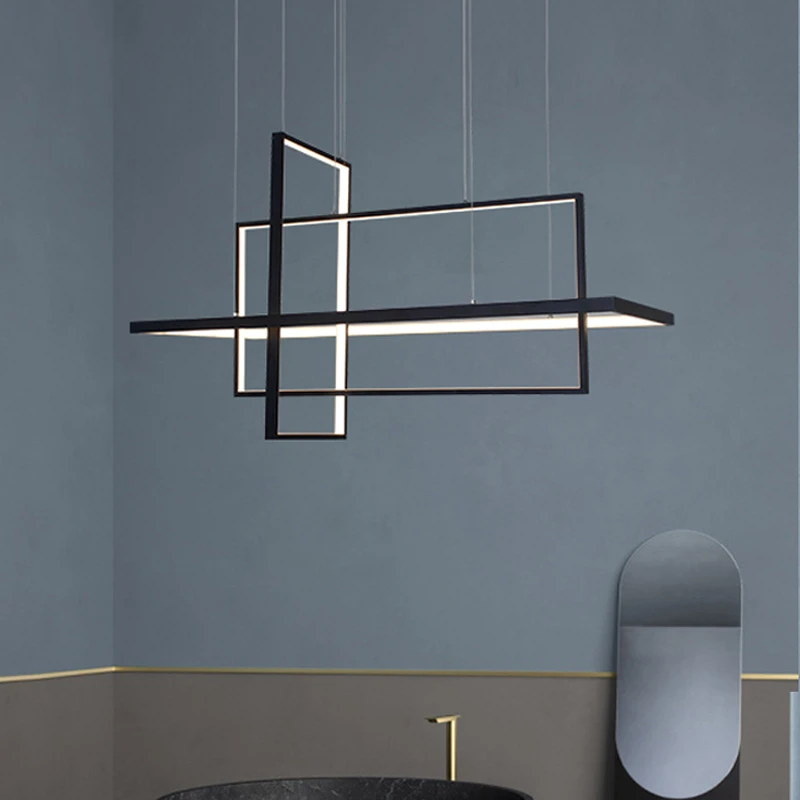 Modern Led Chandelier Fixture Lamps For Living Room Dining Restaurant Art Decoration Hanging Lights With Remote Control Lighting