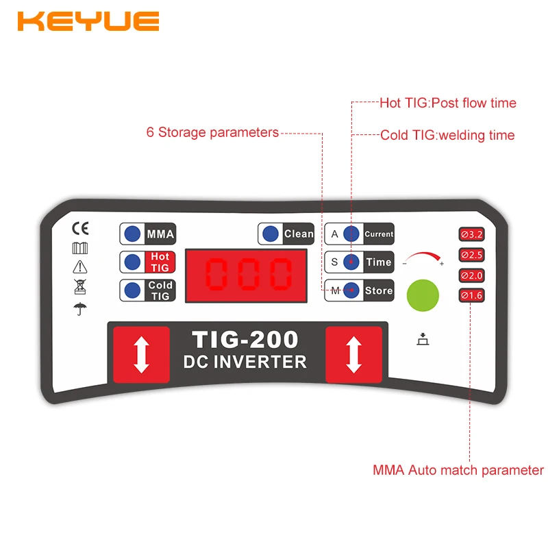 US $311.98 KEYUE Intelligent TIG200G Multifunctional TIG Welding Machine TIGCOLDCLEANSMARTAuAg Cold Welding Machine