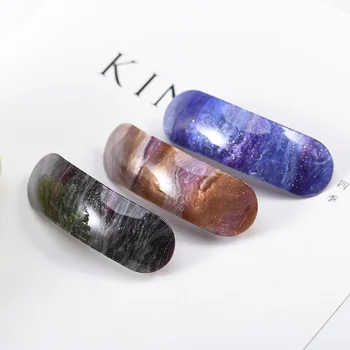 

Haimeikang Korean Fashion Starry Hairpin Barrettes Women's Ponytail Rectangular Hairpin Spring Clip Bangs Clip Hair Accessories