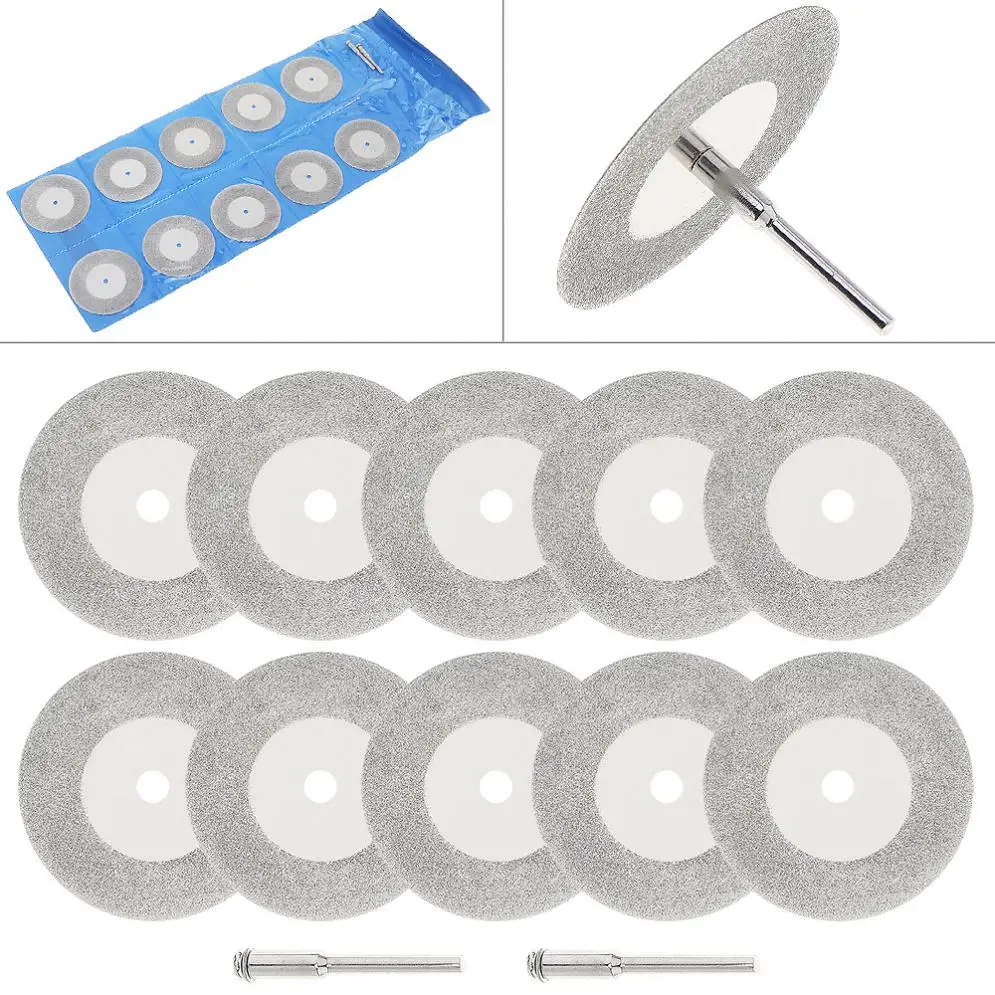 

12pcs/set Saw Blades 50mm Diamond Cutting Discs & Electric Drill Saw Blade with 3mm Rotary Shank for Cutting Tool
