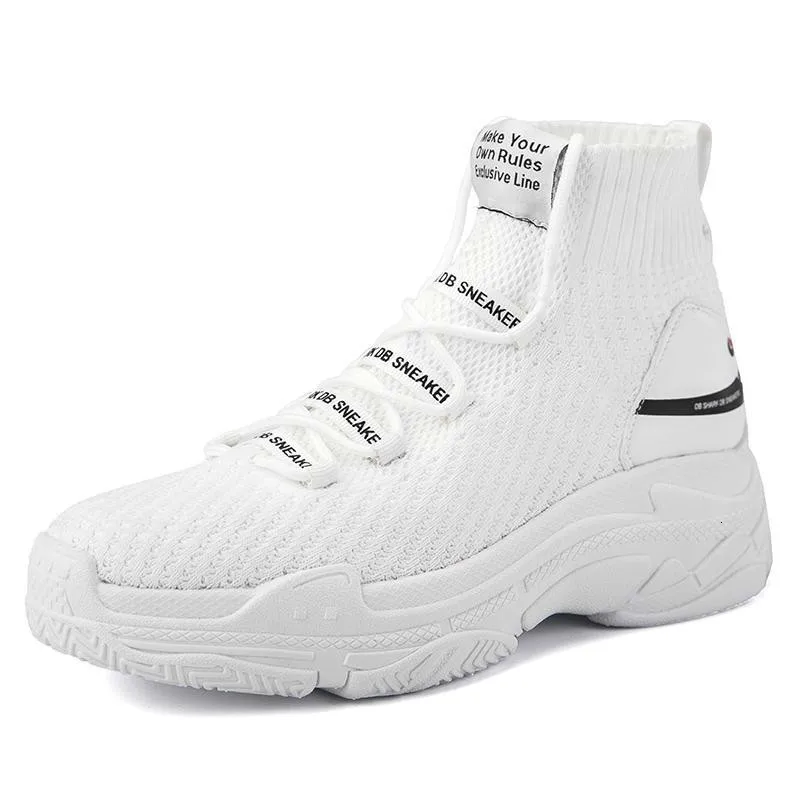 Light High Top New Breathable Flying Socks Shoes Man Women Sports Stretch Sport Sneakers Flat Running Shoes For Men Sneaker Shoe