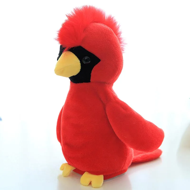 Electronic Talking Parrot Plush Toys Cute Speaking and Recording Repeats Waving Wings Electric Bird Stuffed Plush 3