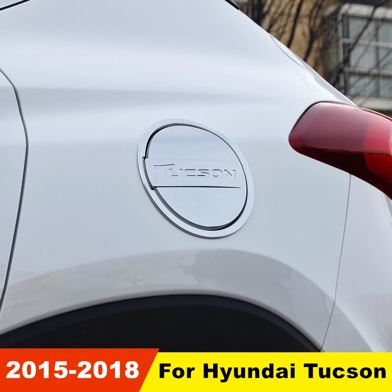 Автомобильный Стайлинг ABS Хромированная установка масляный топливный бак крышка покрытие стикер для отделки для hyundai Tucson аксессуары