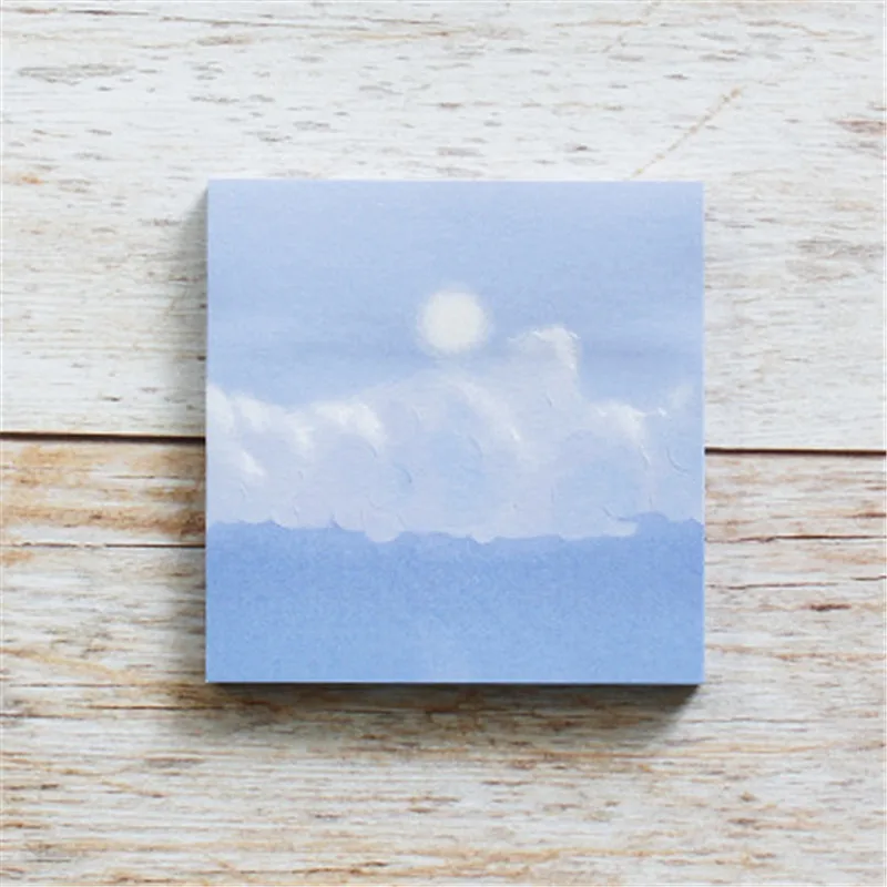 1PC 80 Sheets/pack 8*8CM Stars Moon Forest Theme Cute Memo Pad Stickers Decal Sticky Notes Scrapbooking Diy Kawaii Notepad Diary 6