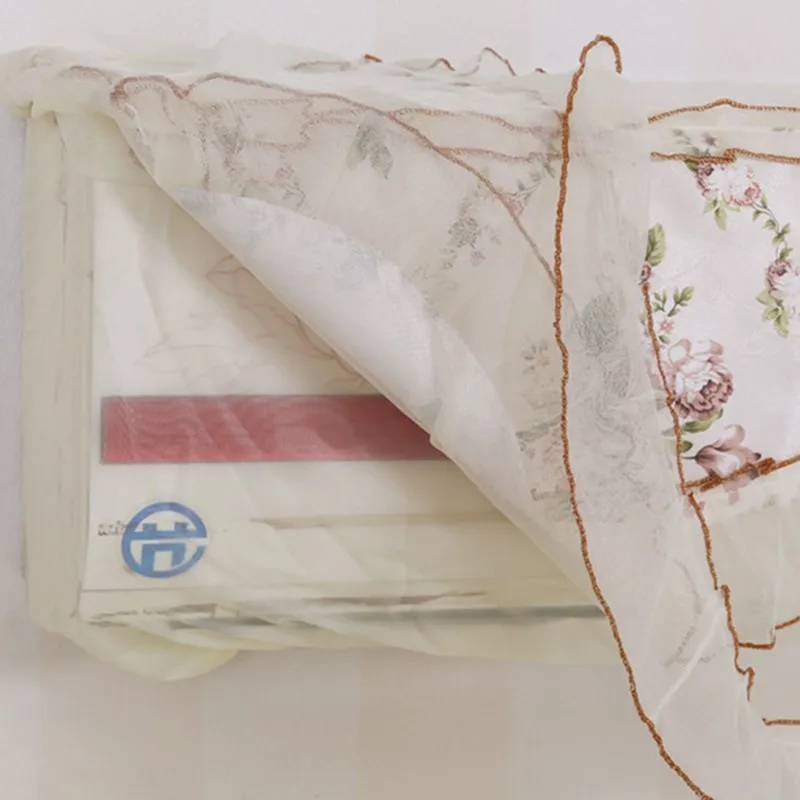 Подвешиваемый воздушный пылезащитный кондиционер, садовая кружевная ткань, полотенце с вышивкой
