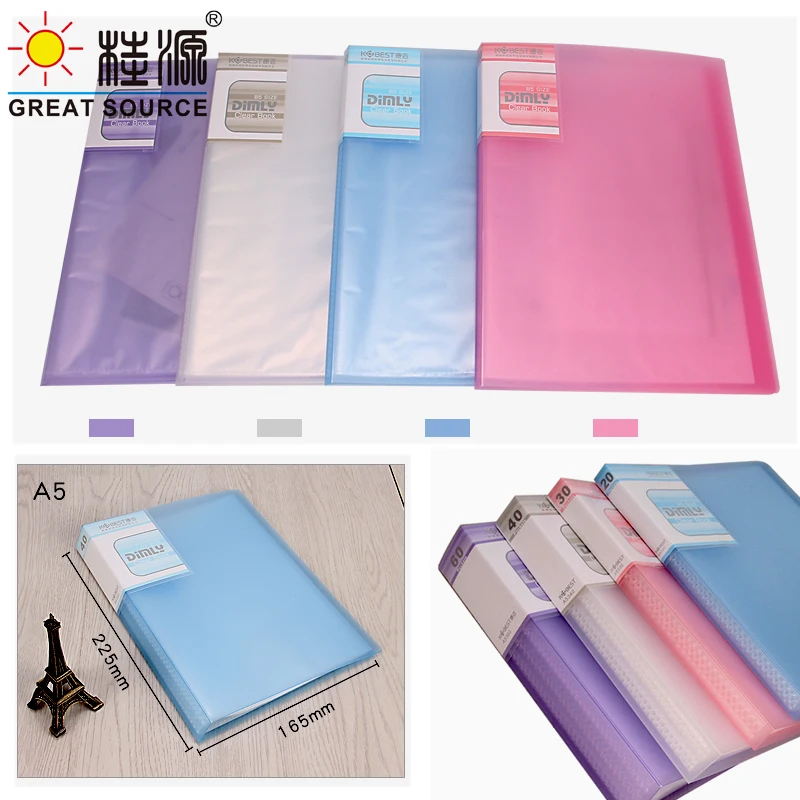 A5 Presentation Book 60 Pockets Display Book Project Folder Fancy Color