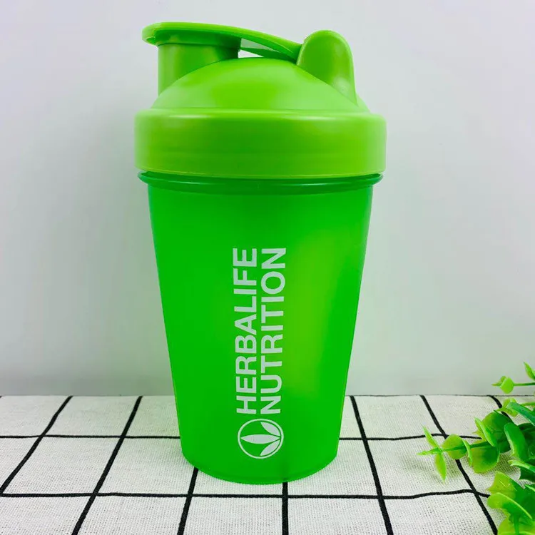 Высокий набор-Herbalife шатающийся стакан пункт молочного встряхивания Протеиновой порошковой чашки с мячом УФ печати смешивая чашка - Цвет: Зеленый