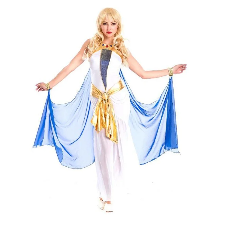 

Sexy Women Cleopatra Cosplay Halloween Egypt Queen Costume Belly Dance Cloth Purim Carnival Masquerade Festival Pageant Dress