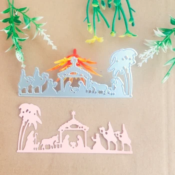 

Ye trees lead horses and camels with accessories decorated with metal cutting die cutting card knives stamping die DIY