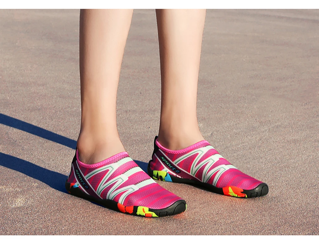 GOODRSSON кроссовки унисекс; женская обувь; легкие дышащие быстросохнущие летние уличные женские сандалии в полоску; дренажная обувь