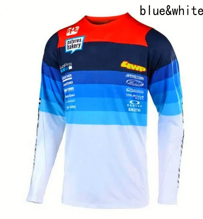 Pro Crossmax Moto Jersey, футболка для езды на велосипеде, футболка для езды на горном велосипеде, MTB Offroad, короткие футболки для езды на велосипеде, одежда для мотокросса - Цвет: Blue White