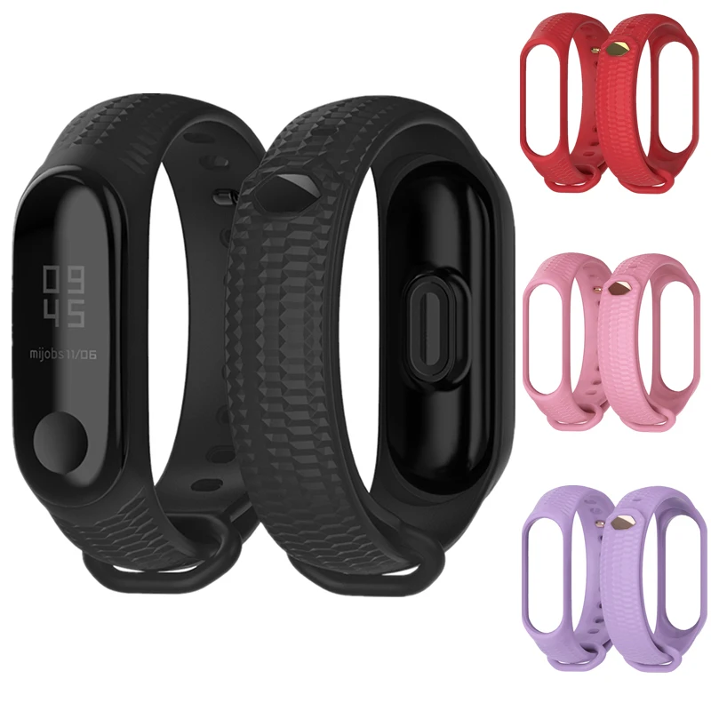 Силиконовый браслет нового дизайна для Xiaomi Mi Band 3 аксессуары 4 силиконовый с