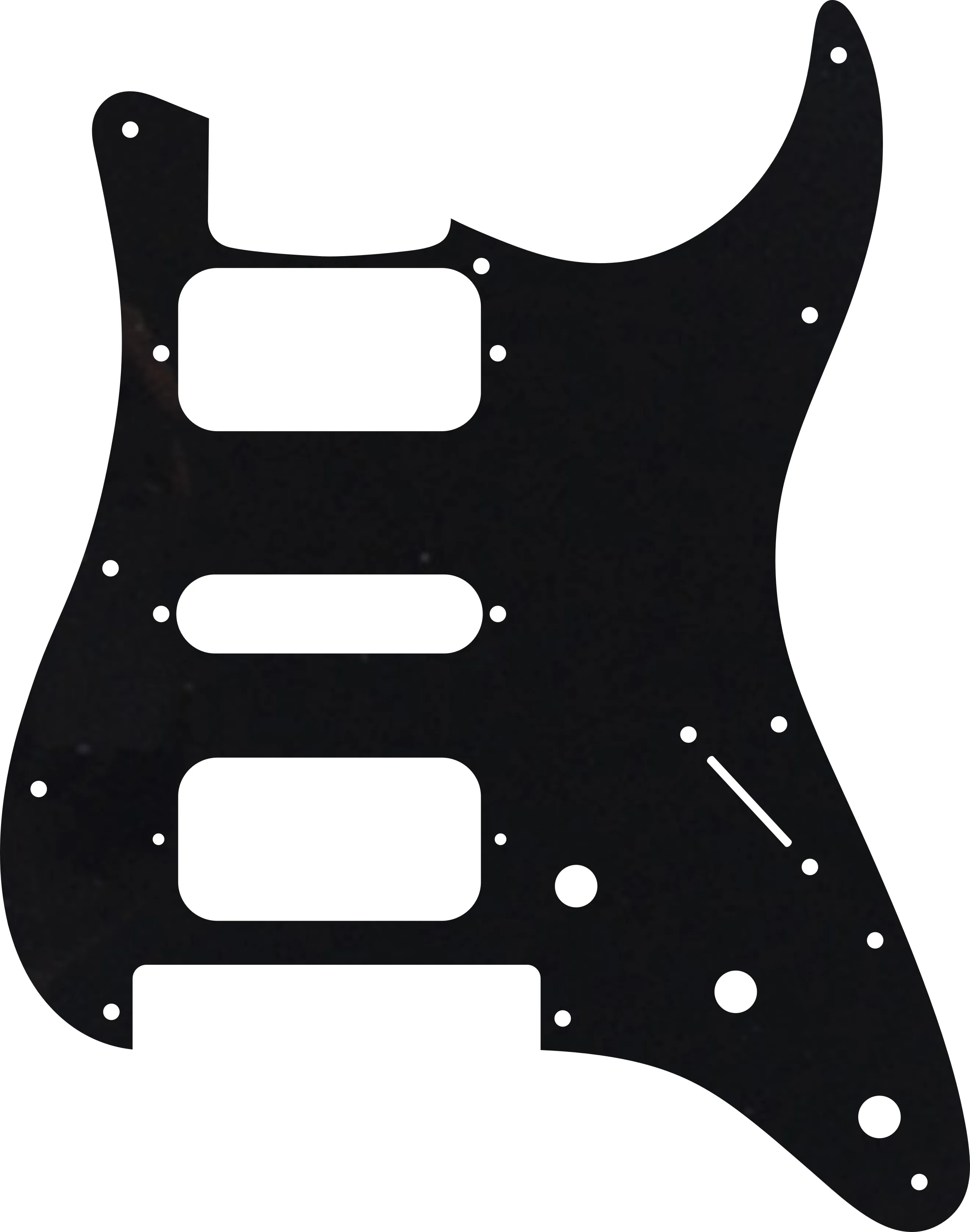 Гитара Pickguard для США 11 винтовых отверстий Stratocaster с Floyd Rose Tremolo мост одна HSH пластина
