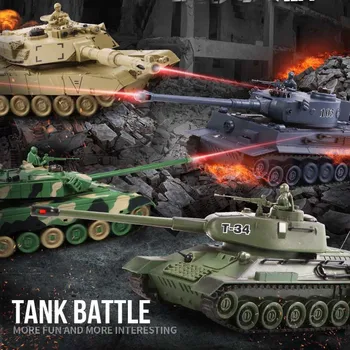 

Rc Battle Tank Remote Control War Shooting Tank Big Scale Radio Tiger Tank T-34 Army Battle Tank Model Battle RC Tank Toy