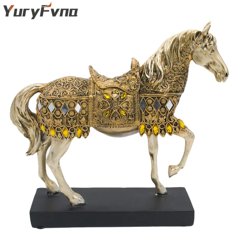 YuryFvna, статуэтка лошади из смолы, статуэтка лошади, коллекционная скульптура животного, домашний офис, Декор, Рождественский подарок на день рождения