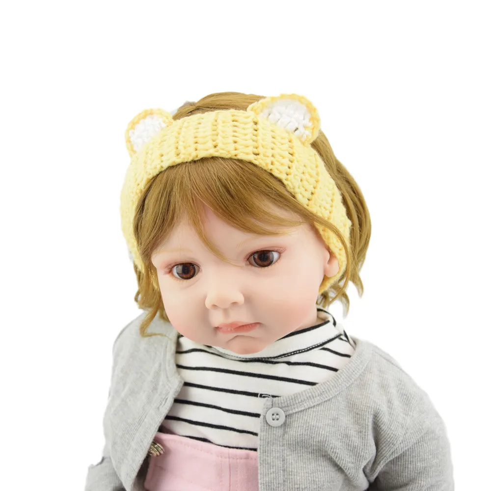 Cute Baby Headband kids rabbit ear knitted hairband woolen hair accessoriesToddler Headwear Hair Band Birthday Gift